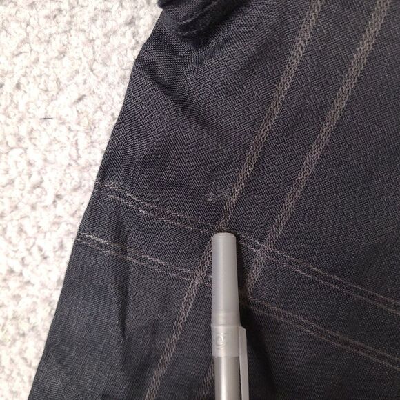 Godbody Collection Shirt Mens XL Black Plaid Linen Oversized Button Up Camp - Picture 7 of 12